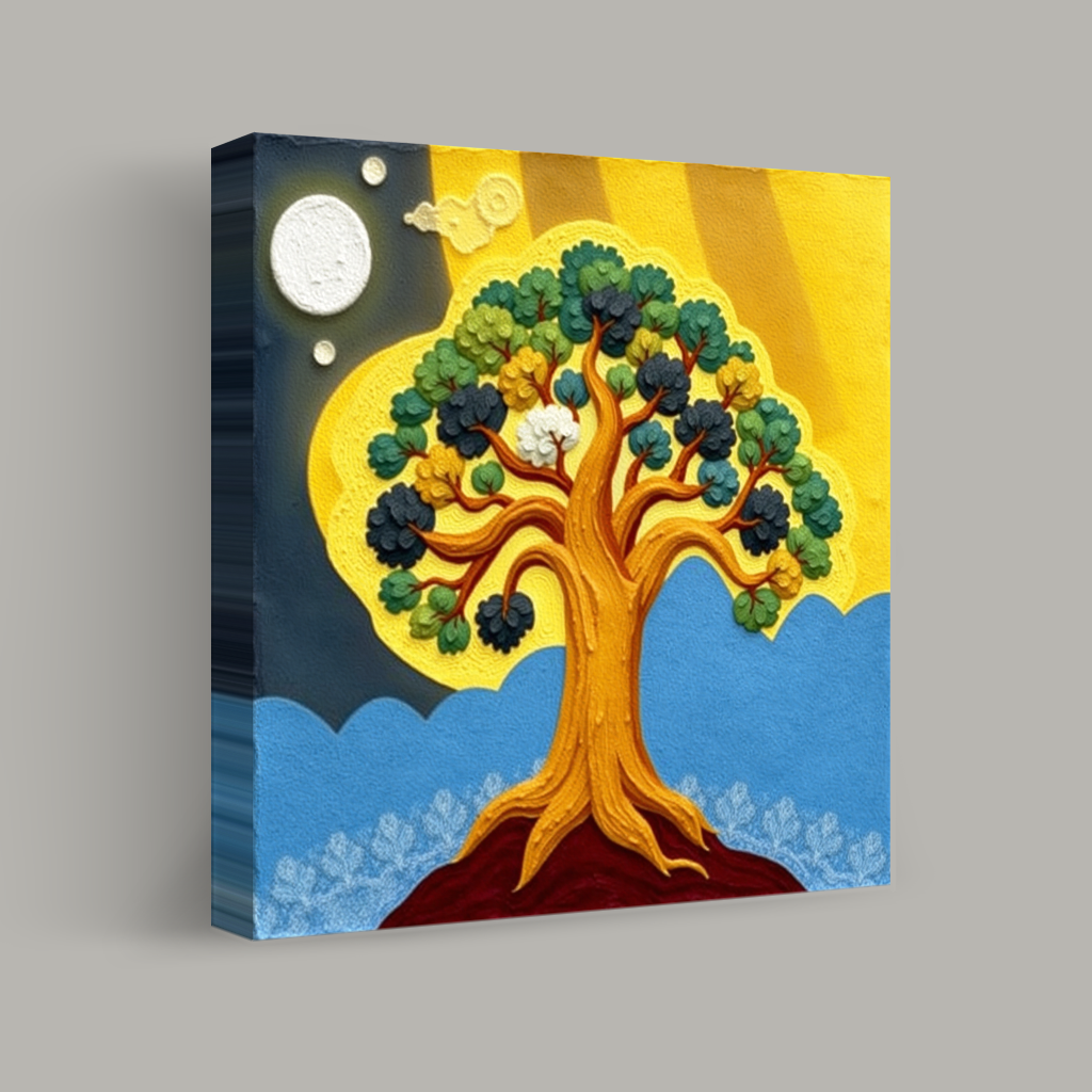 Vibrant Sunlit Tree view 1