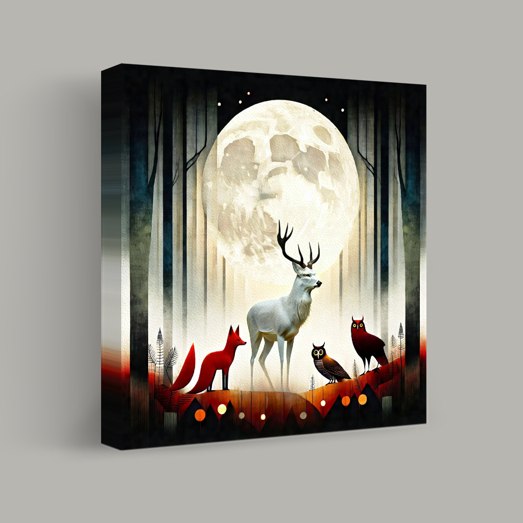 Moonlit Council in the Enchanted Forest view 1