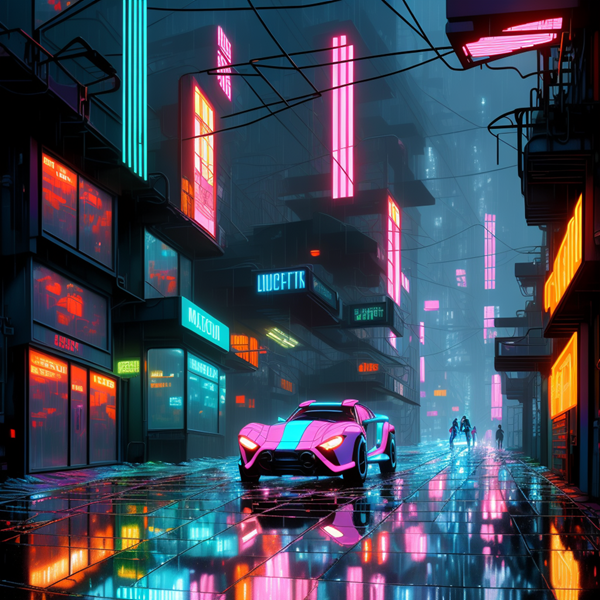 Neon Dreams in the Cityscape