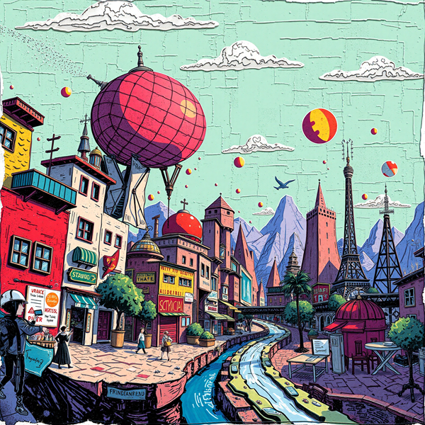 Streets of a Whimsical Metropolis