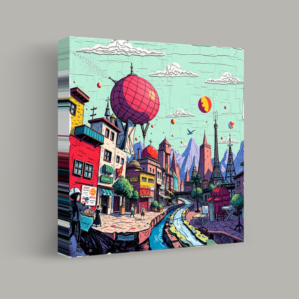 Streets of a Whimsical Metropolis view 1