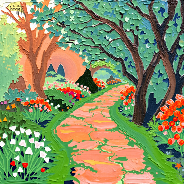 Pathway Through Painted Gardens