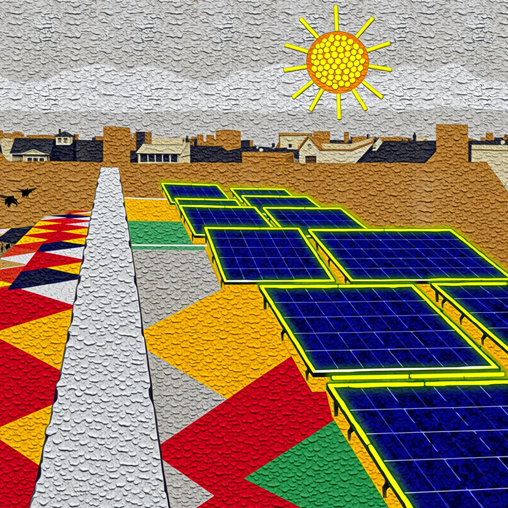 Harmonie solaire sur les toits urbains vue 2