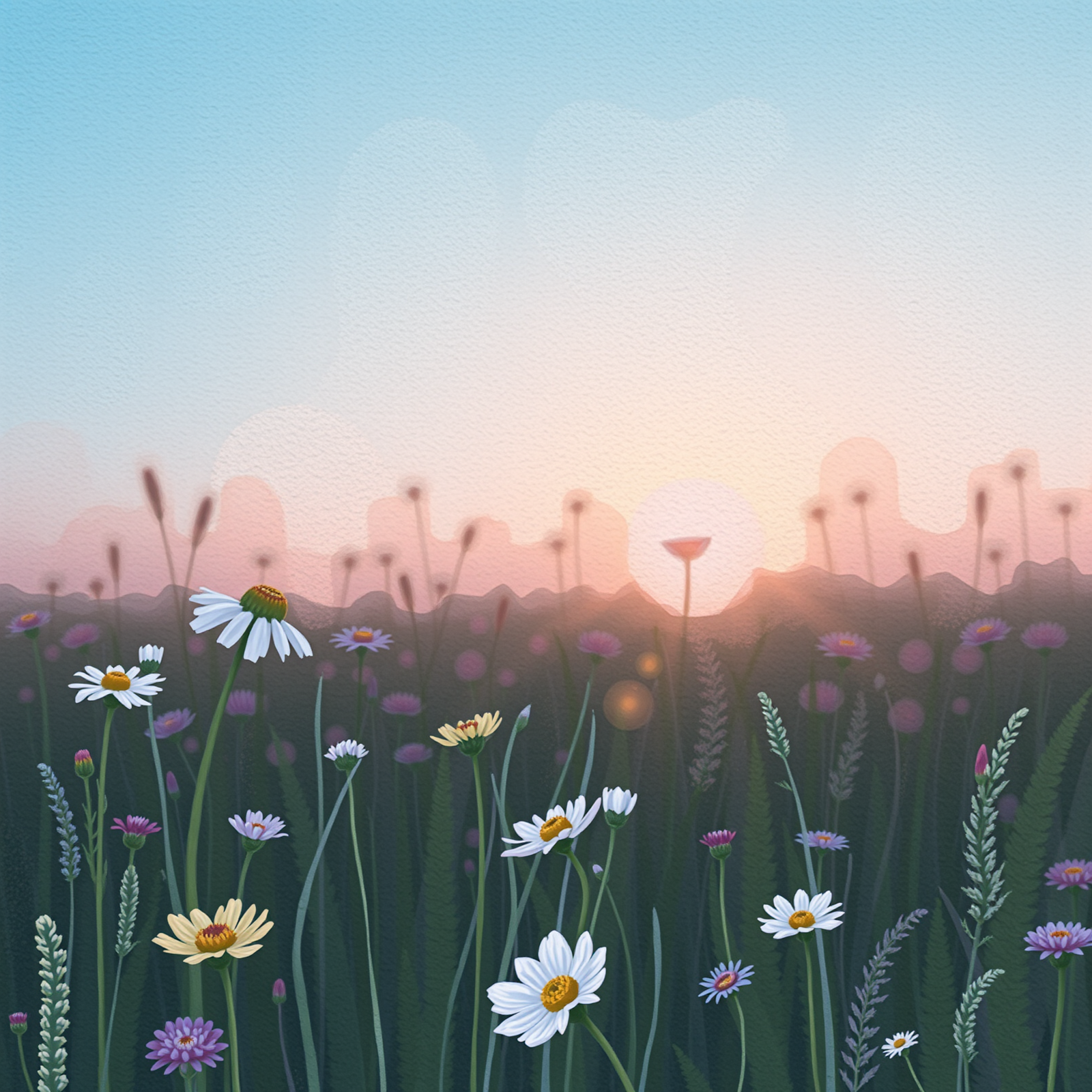 Dawn Among the Wildflowers view 2