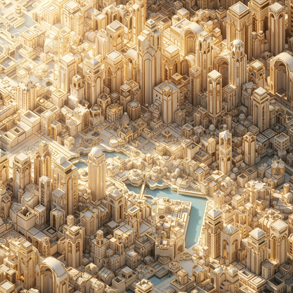 Golden Urban Labyrinth