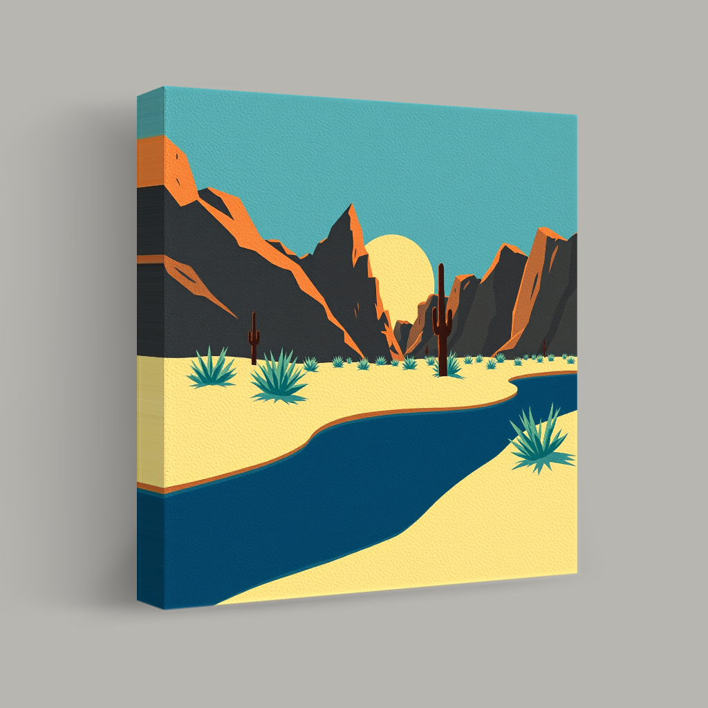 Sunlit Serenity in the Desert view 1