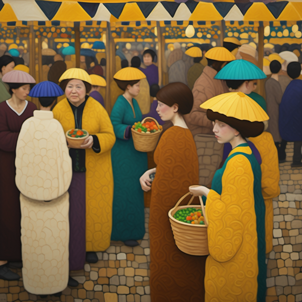 Vibrant Echoes of a Bustling Market view 2