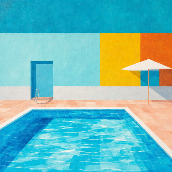 Reflections Against Vibrant Walls