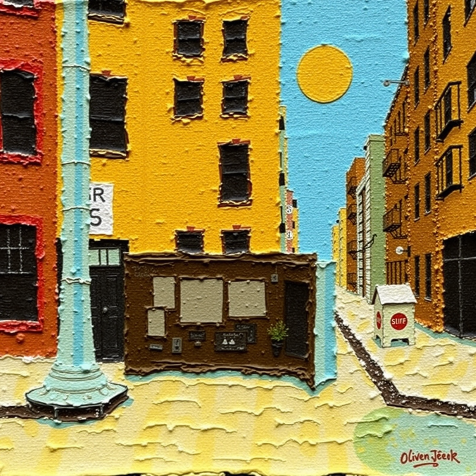 Sunlit Alleyway Geometry view 2