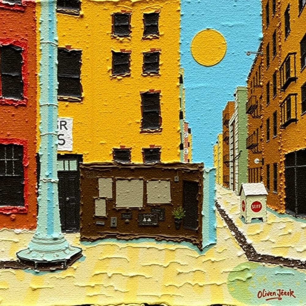 Sunlit Alleyway Geometry view 2