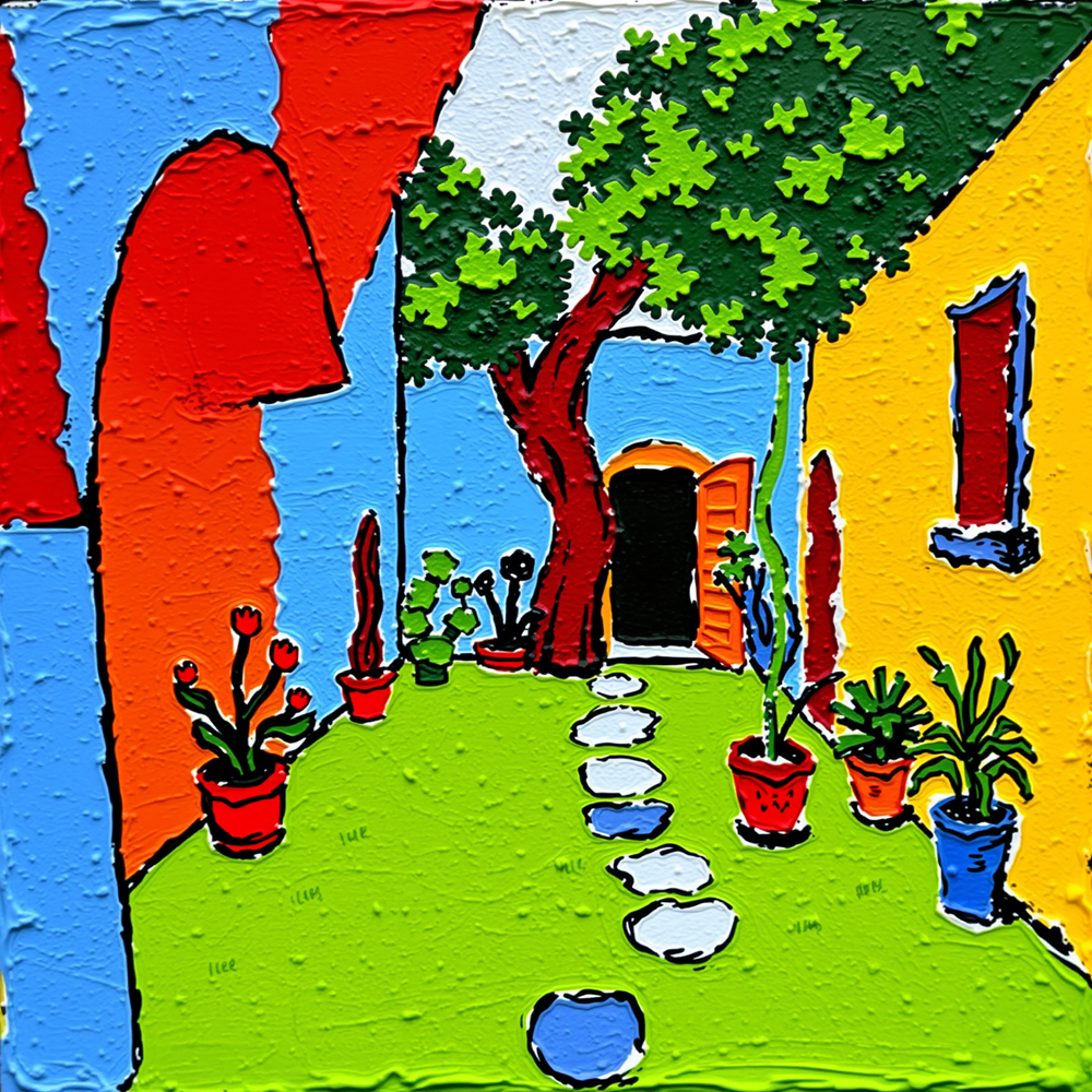 Vibrant Courtyard Oasis view 2