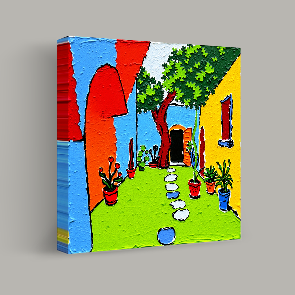 Vibrant Courtyard Oasis view 1