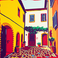 Vibrant Alleyway of Colorful Vistas thumbnail 2