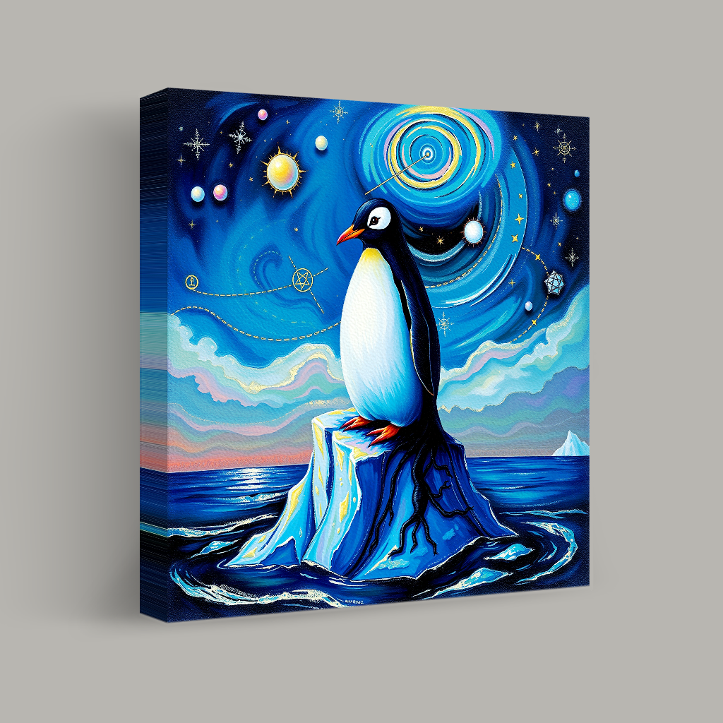 Celestial Penguin on an Iceberg view 1