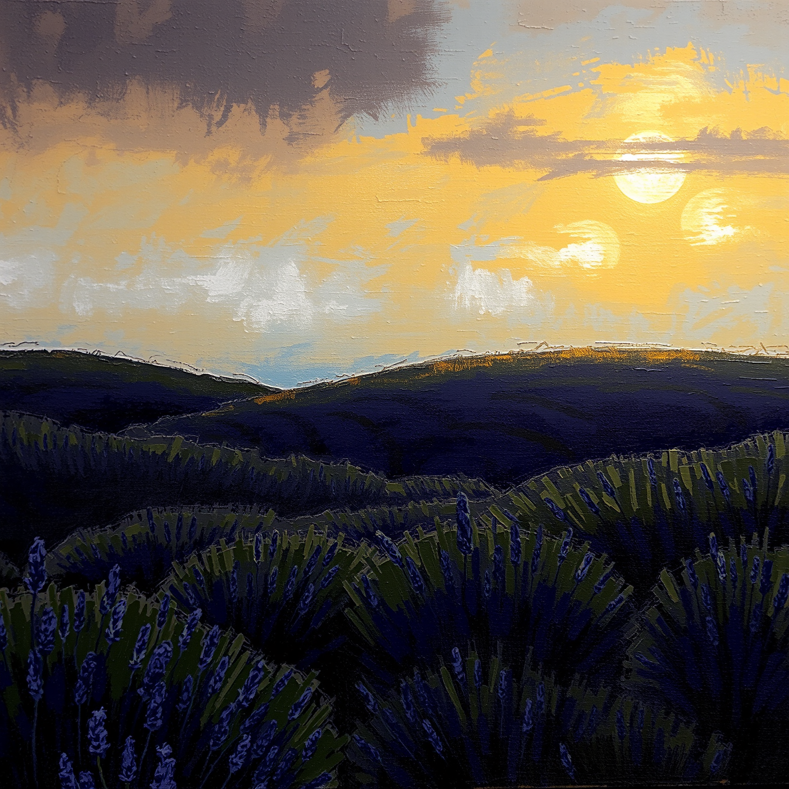 Twilight Over Lavender Fields view 2
