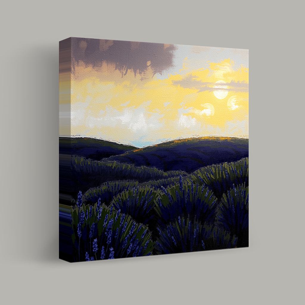 Twilight Over Lavender Fields view 1