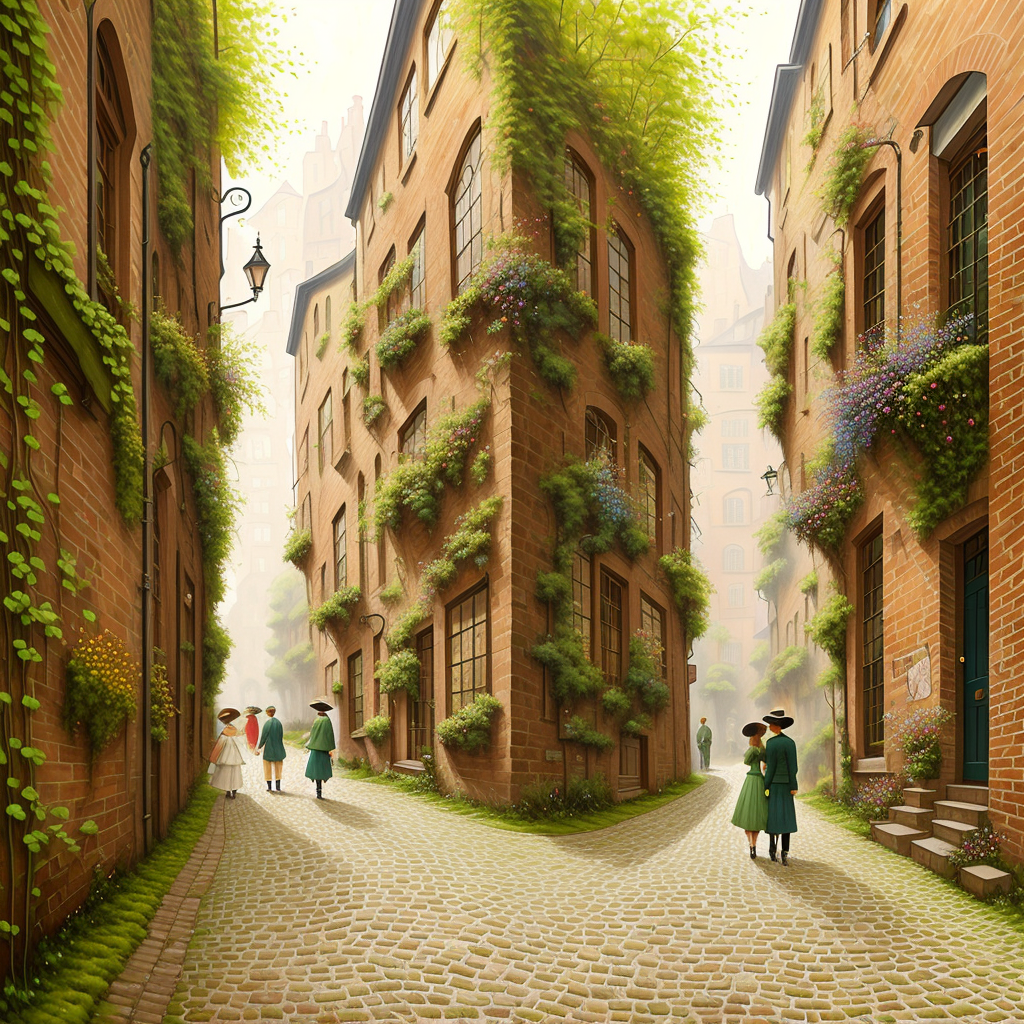 Whispering Walls of the Cobblestone Alley view 2