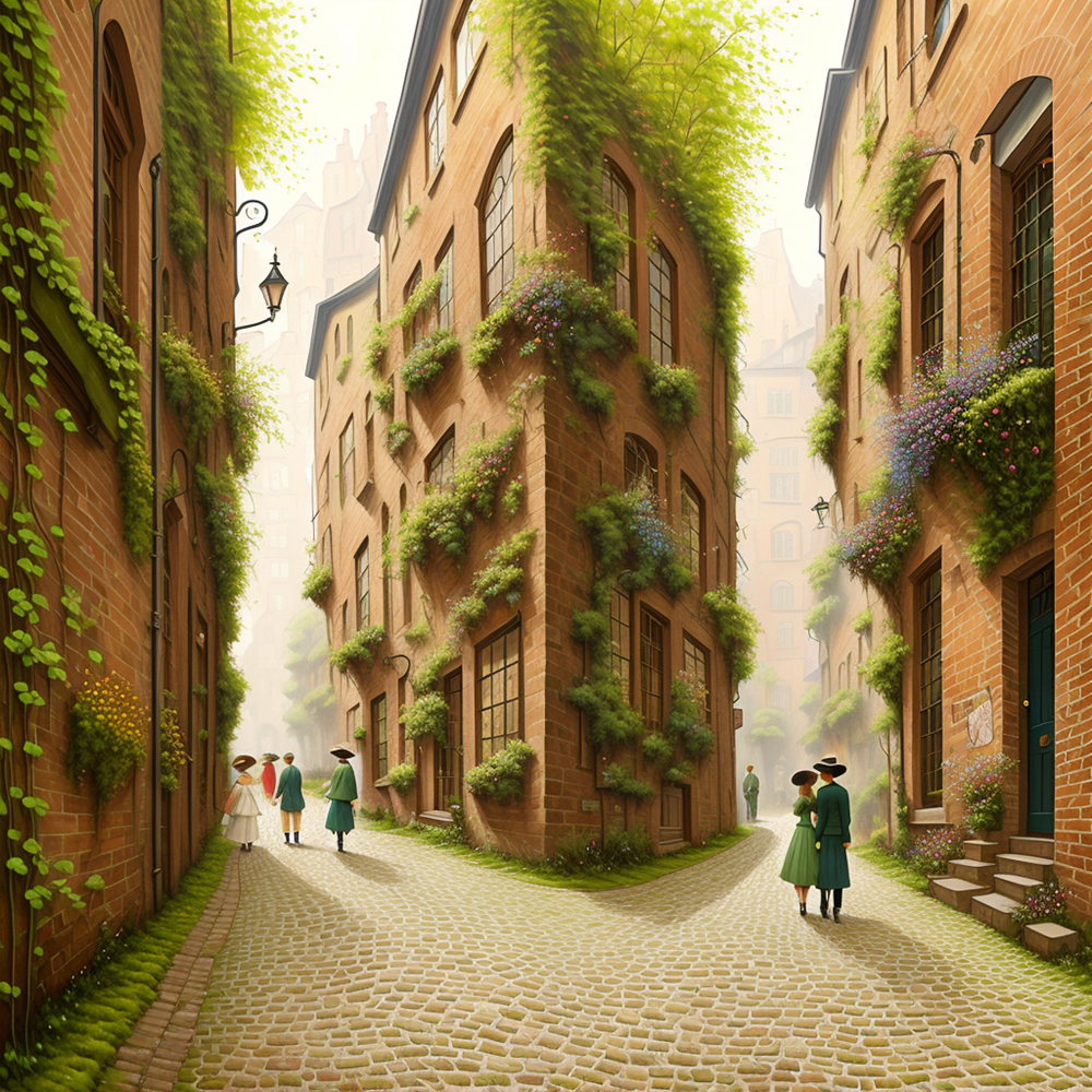 Whispering Walls of the Cobblestone Alley view 2