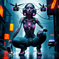 Neon Guardian of the Cyber Alley thumbnail 2