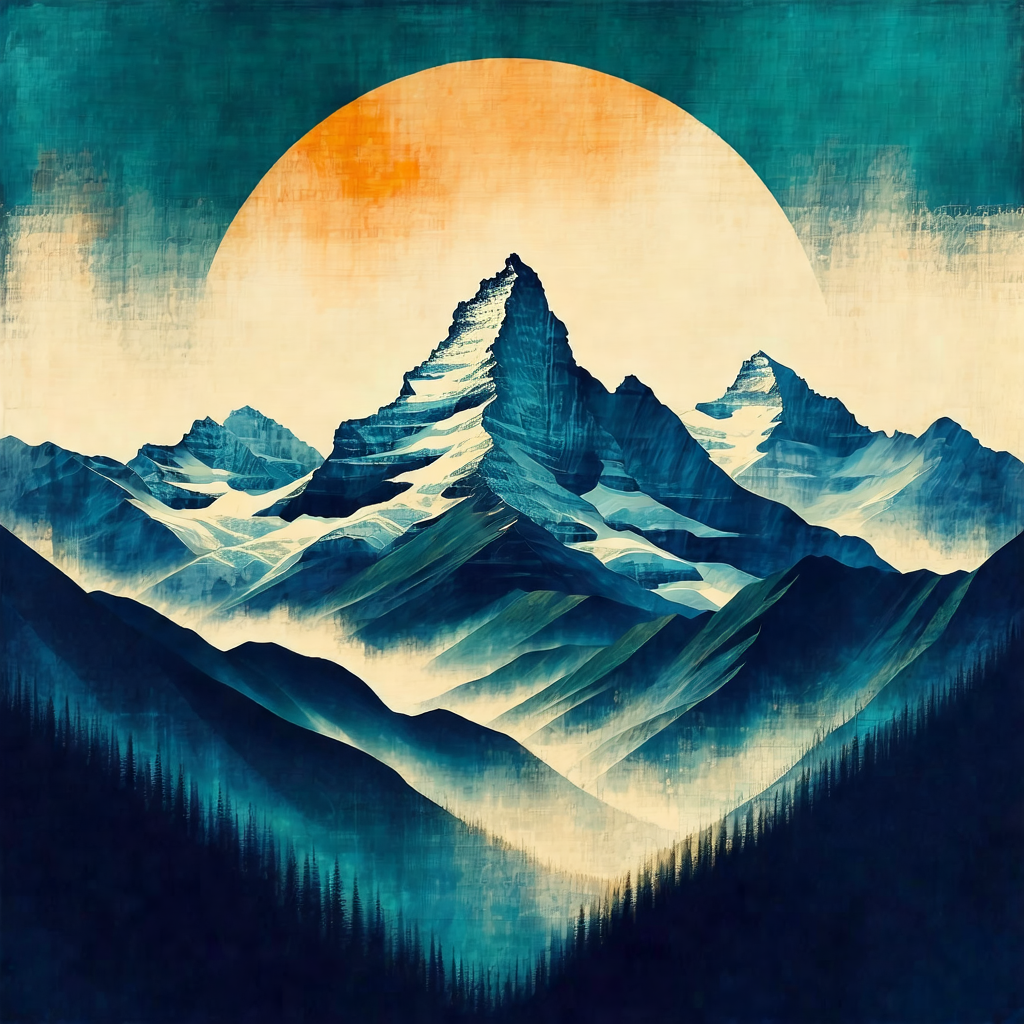 Sunlit Peaks of Majesty view 2