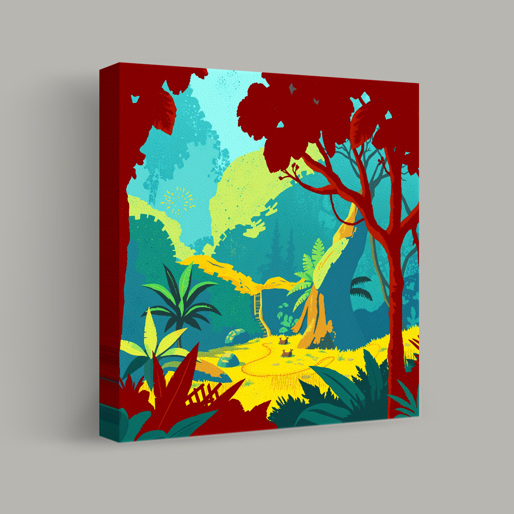 Pathway Through Tranquil Jungle view 1