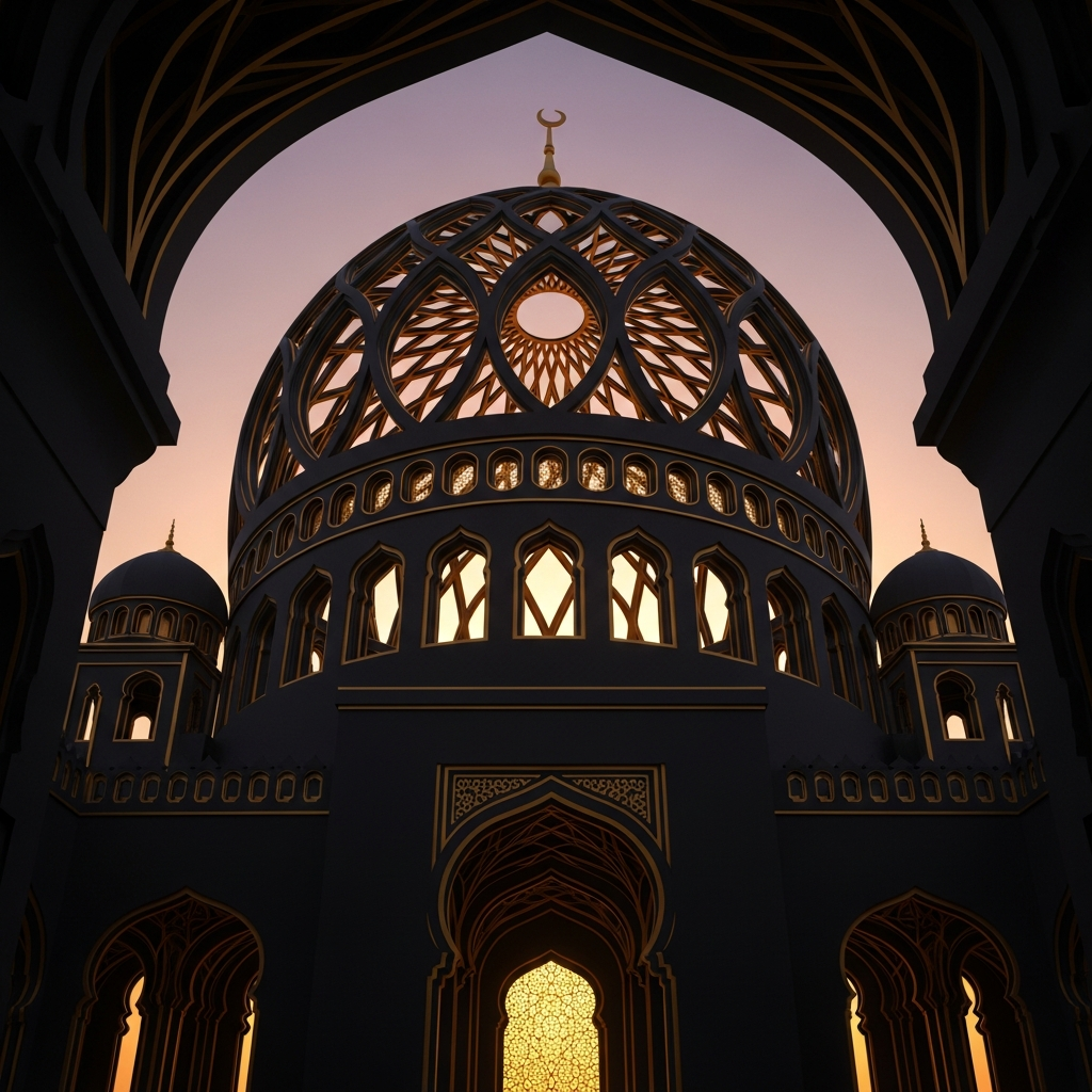 Architectural Symmetry at Dusk view 2