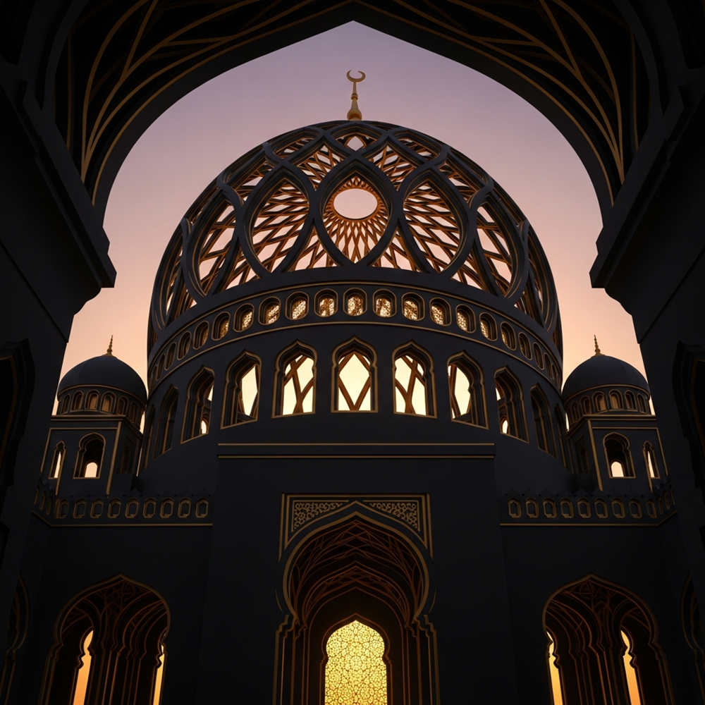 Architectural Symmetry at Dusk view 2