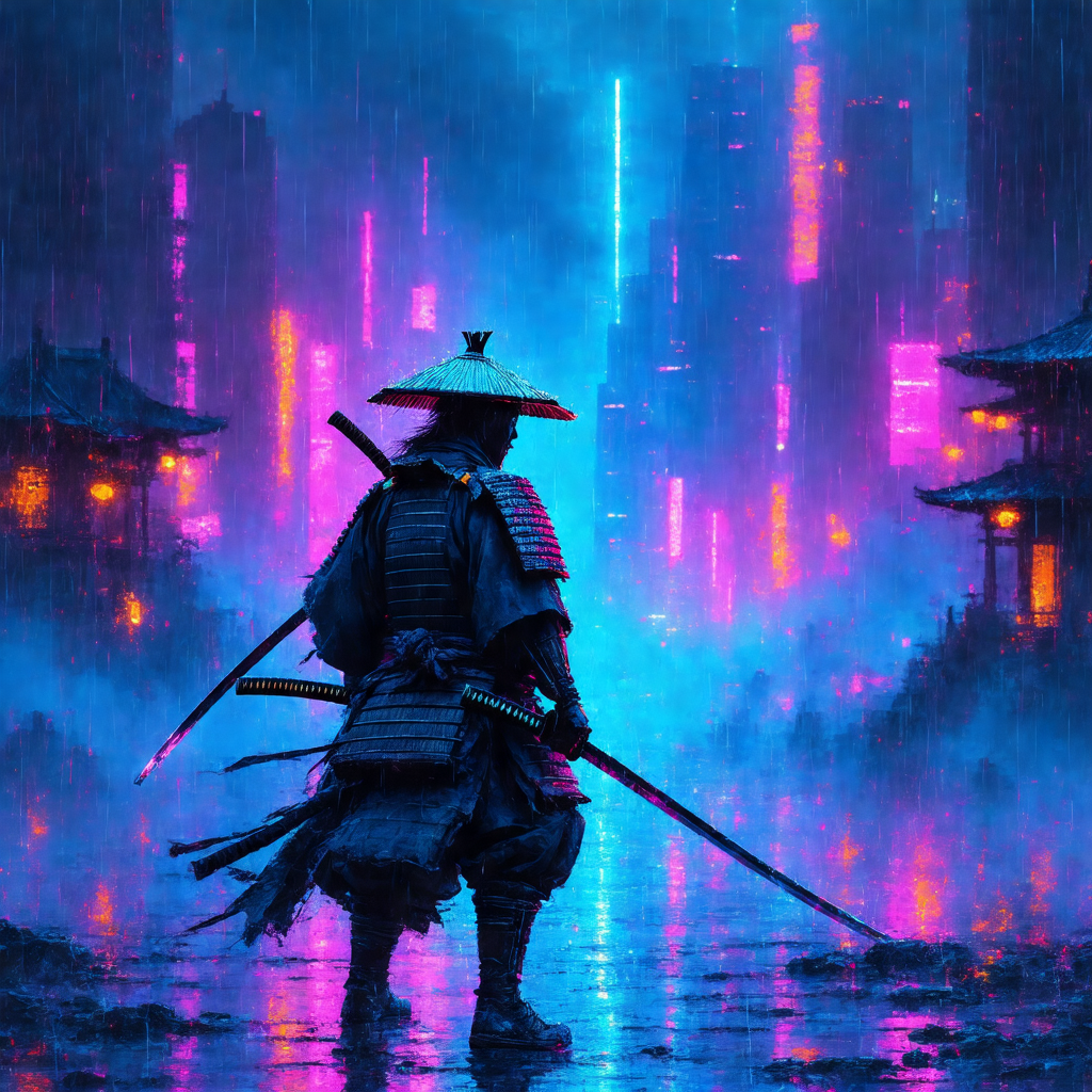 Neon Samurai's Vigil view 2