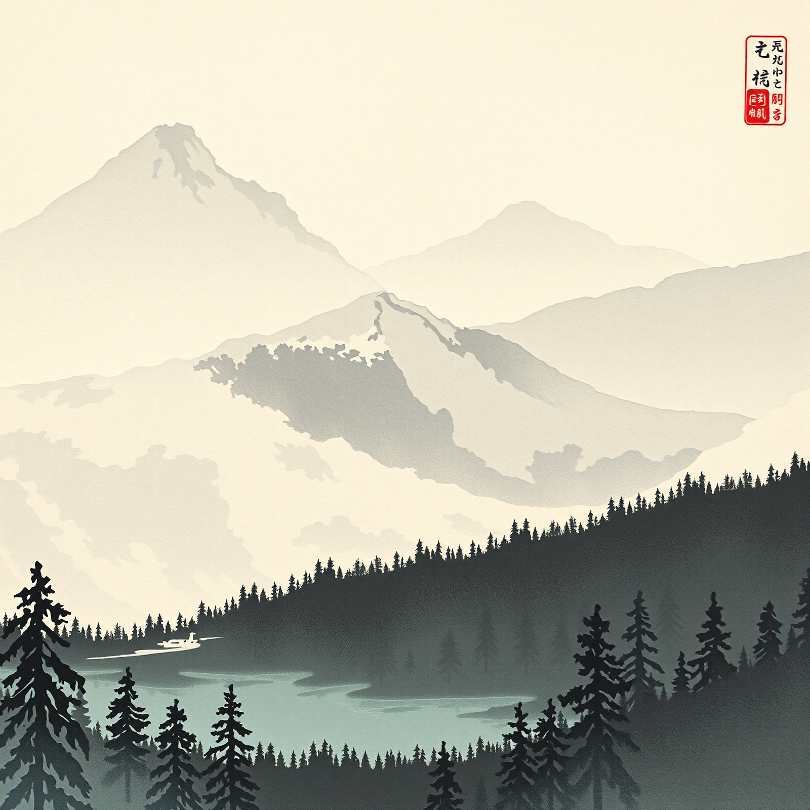 Serenity of Distant Peaks view 2