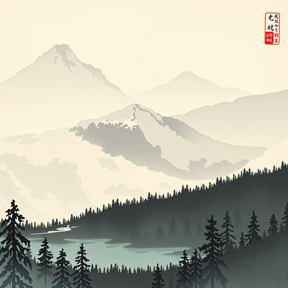 Serenity of Distant Peaks view 2