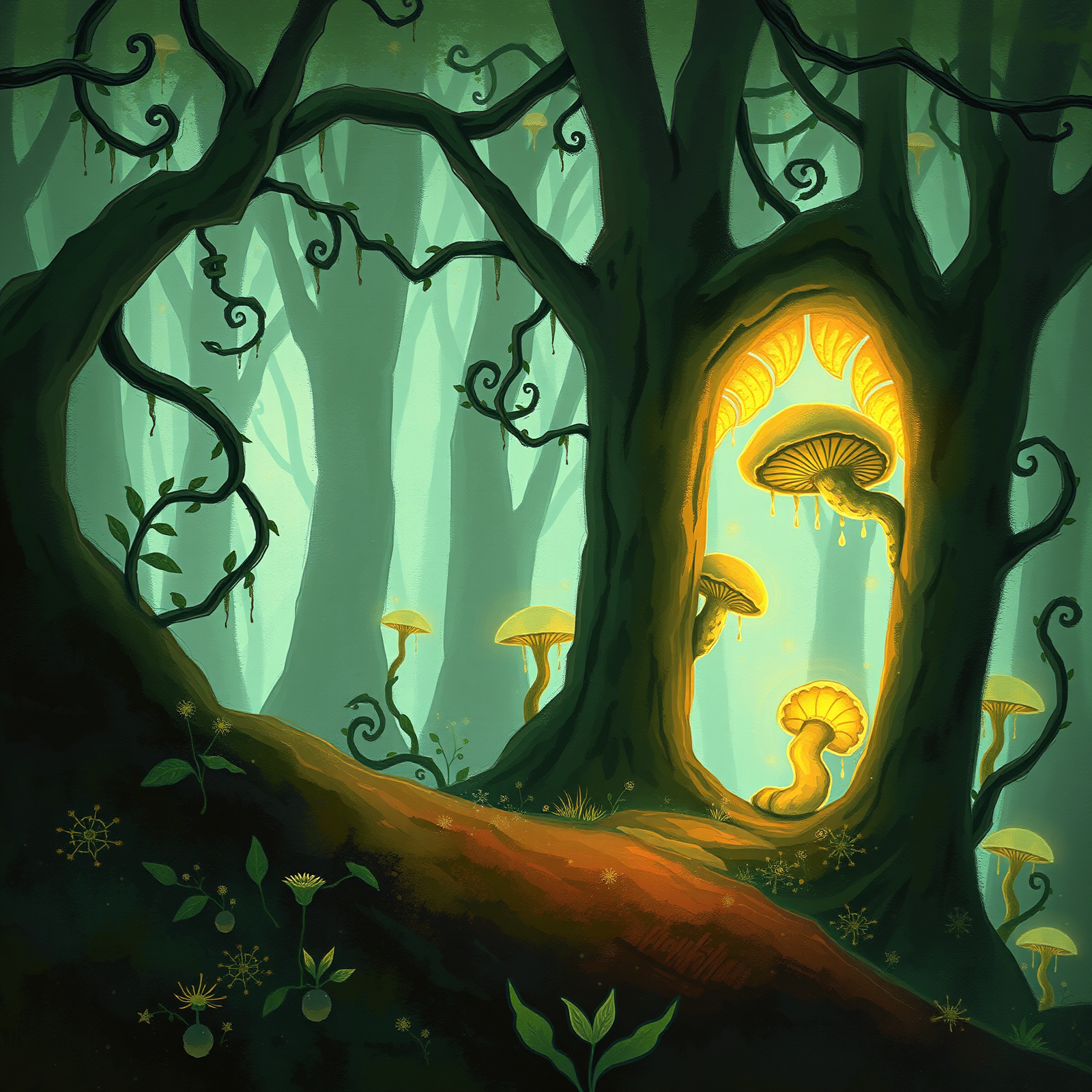 Luminous Portal of the Enchanted Forest view 2