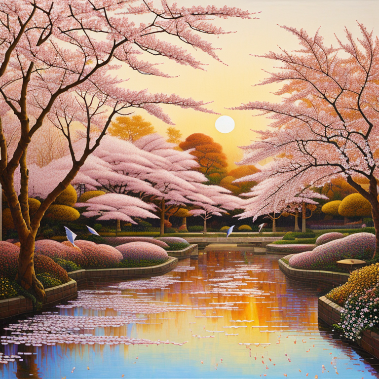 Serenity of Sakura Reflections view 2