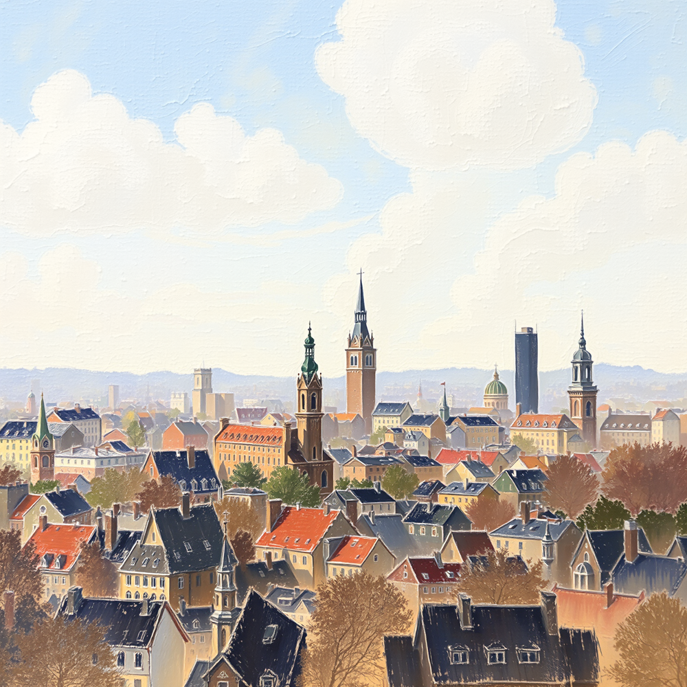 Spires Over the Autumn City view 2