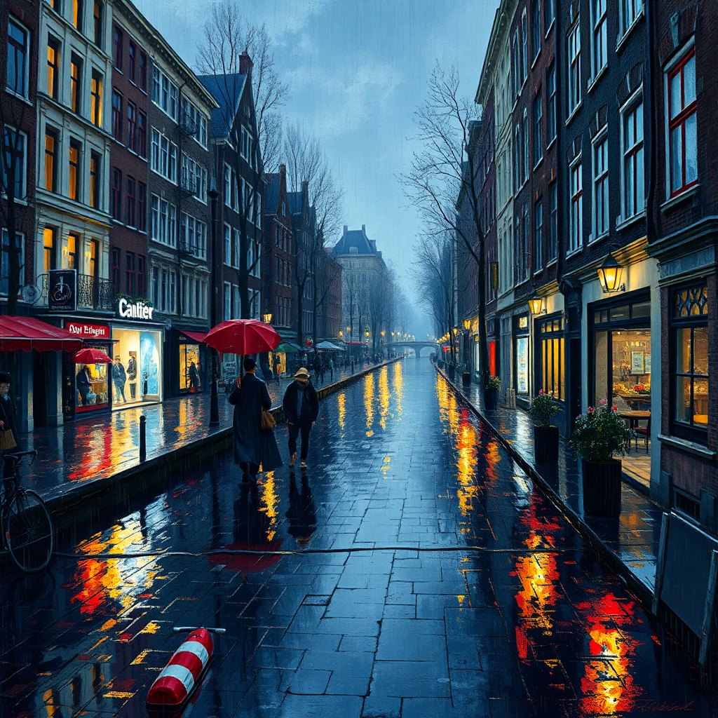 Rainy Reflections on Canal Street view 2