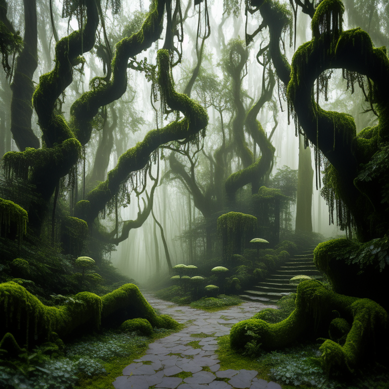 Whispering Path Through Enchanted Woods view 2