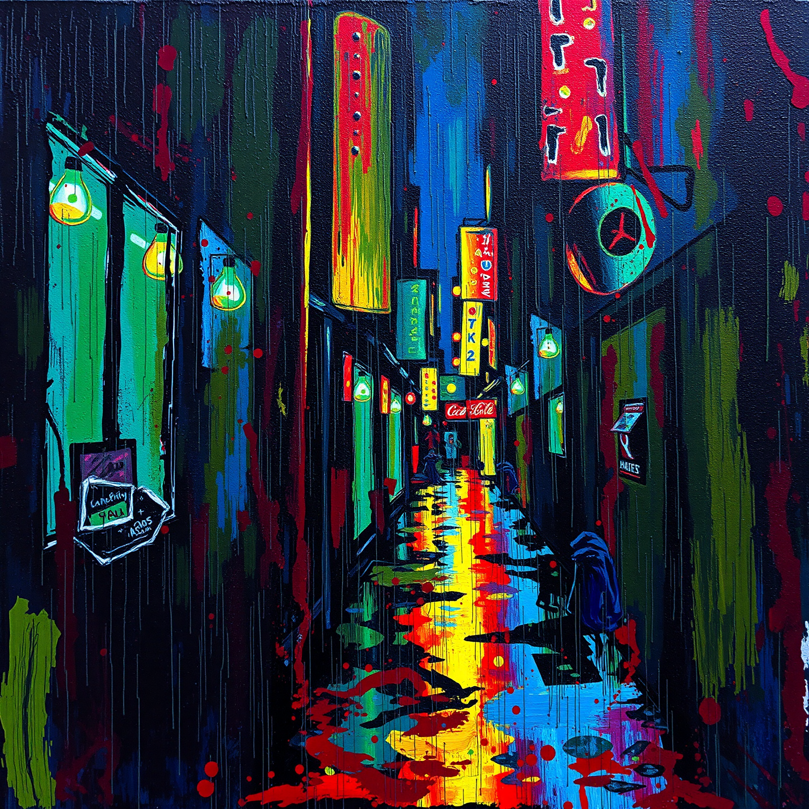 Neon Alleyway Reverie view 2