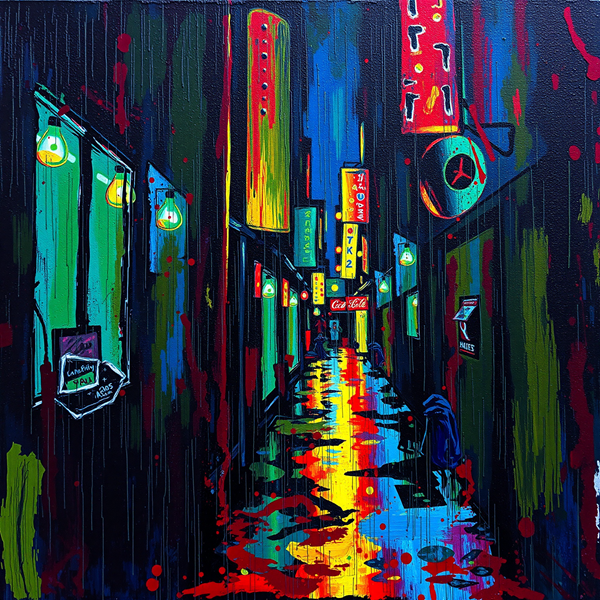 Neon Alleyway Reverie