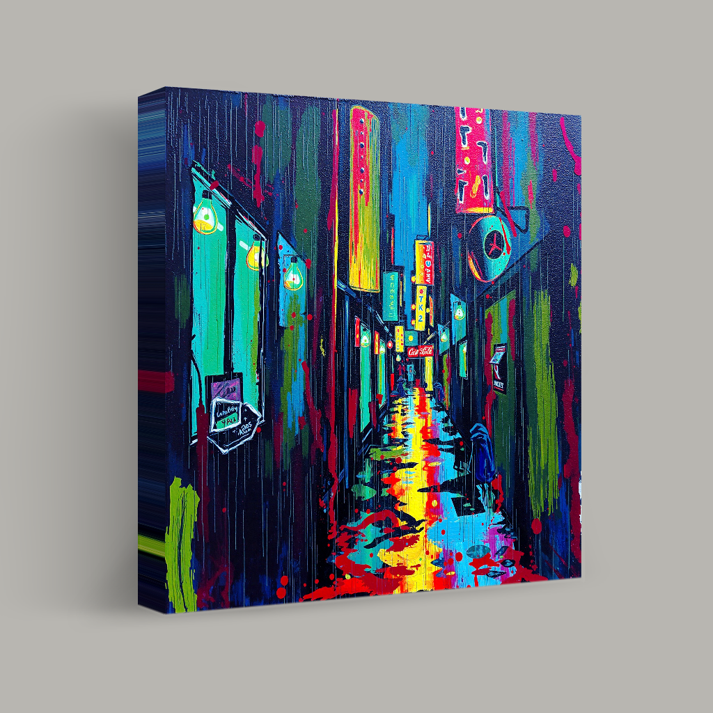 Neon Alleyway Reverie view 1