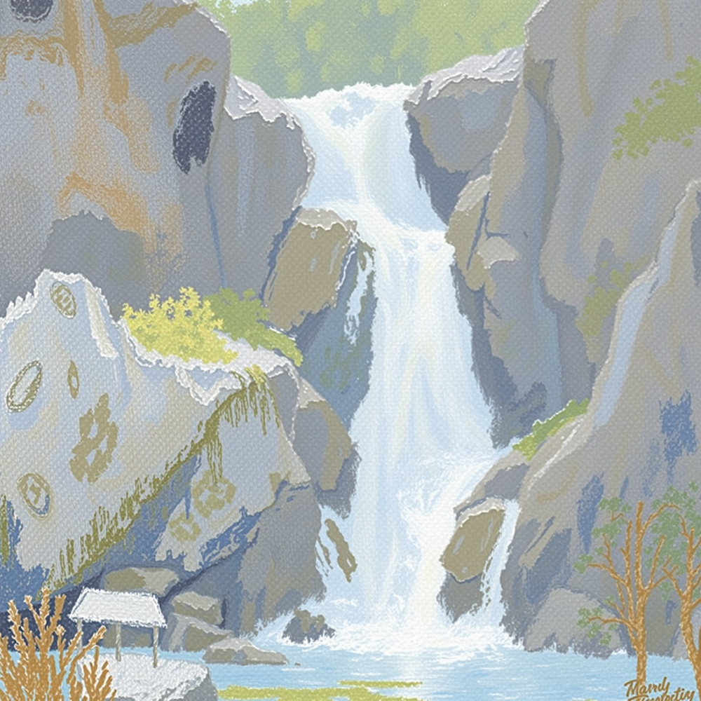 Serenity of the Cascading Falls view 2