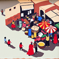 Bustling Market Alley thumbnail 2