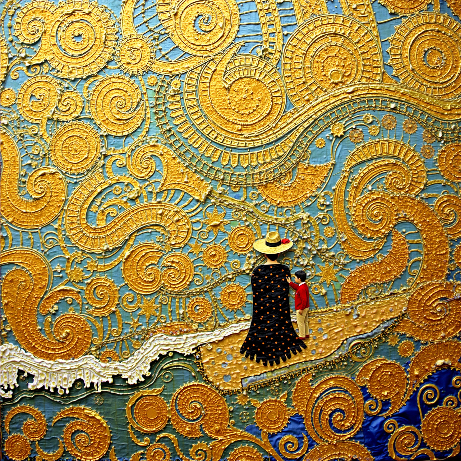 Wandering Beneath the Golden Cosmos view 2