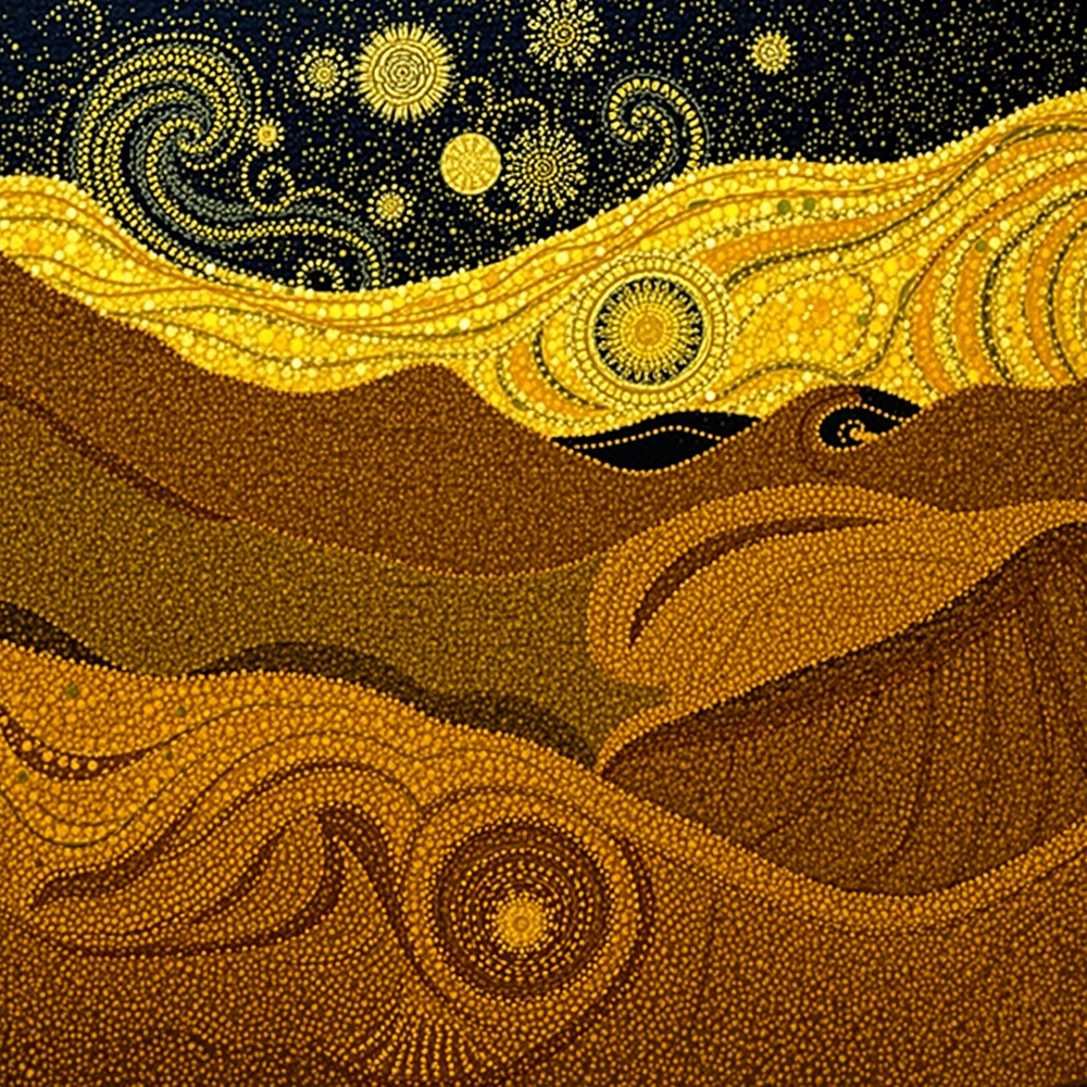 Starry Dunes and Celestial Patterns view 2