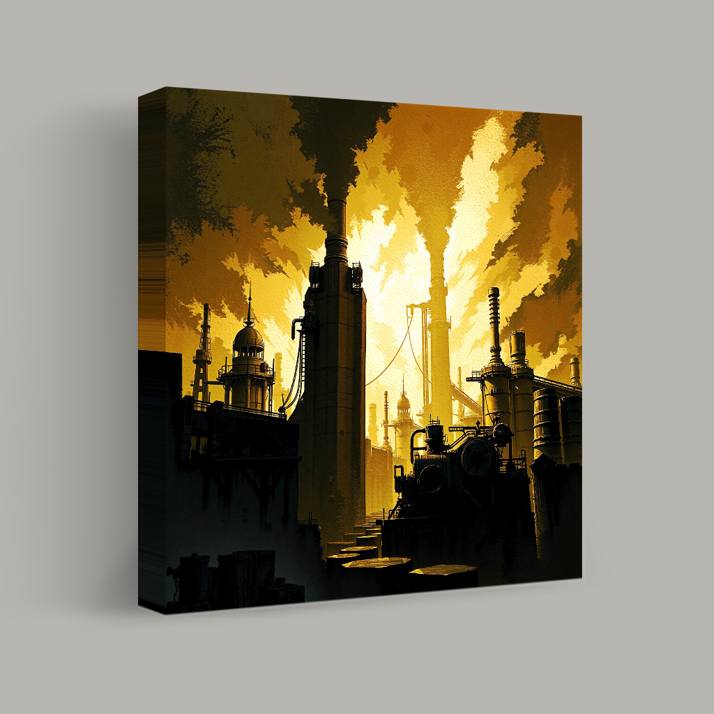 Industrial Silhouette at Dusk view 1