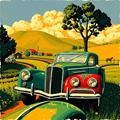 Vintage Drive Through Countryside thumbnail 2