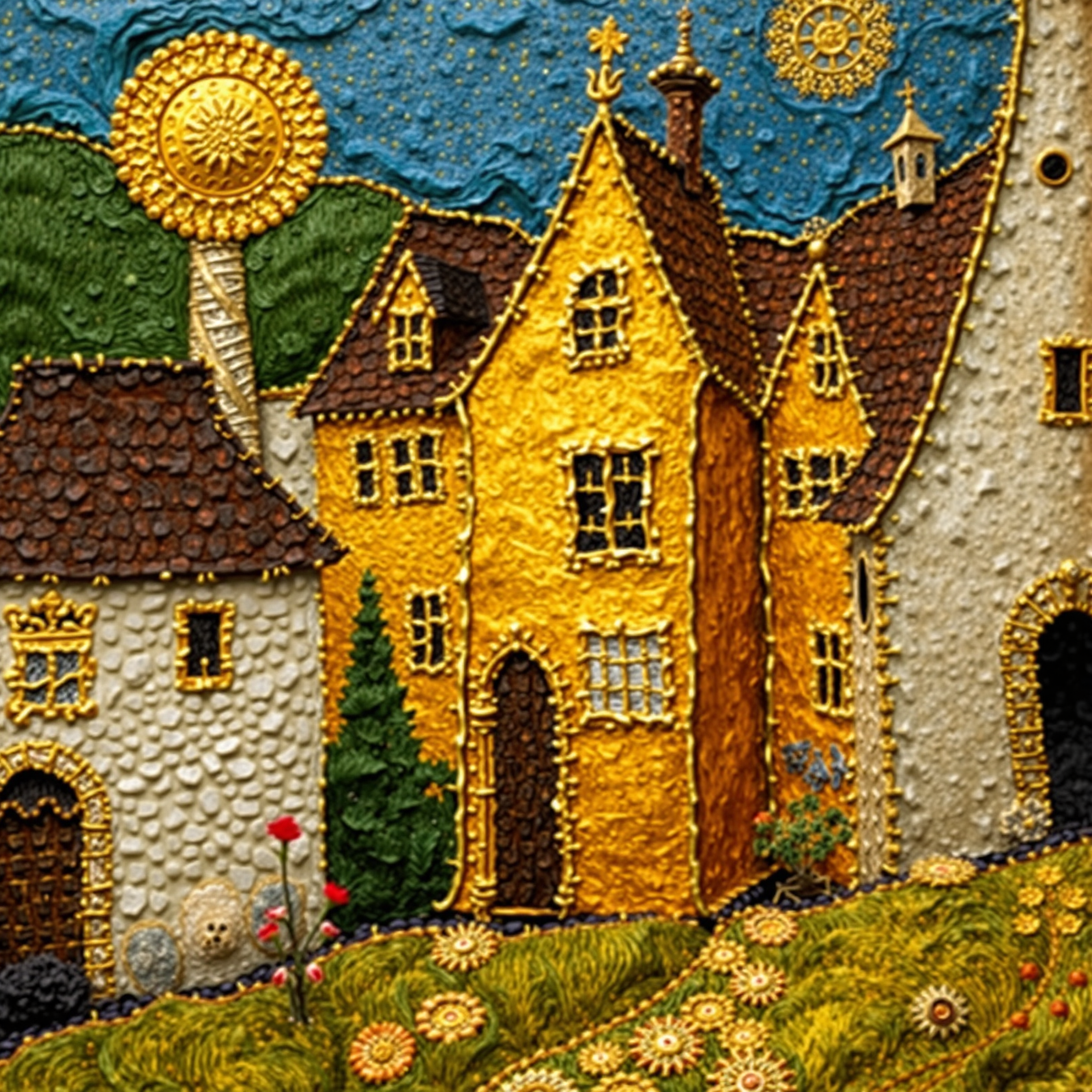Enchanted Village Tapestry view 2