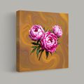 Peonies on Swirling Background thumbnail 1