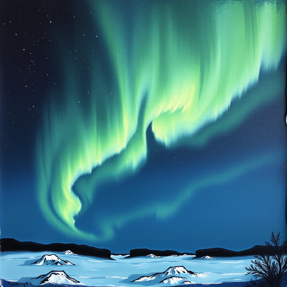 Celestial Dance Over the Arctic view 2