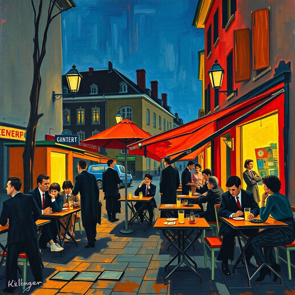 Evening at the Café Terrace view 2