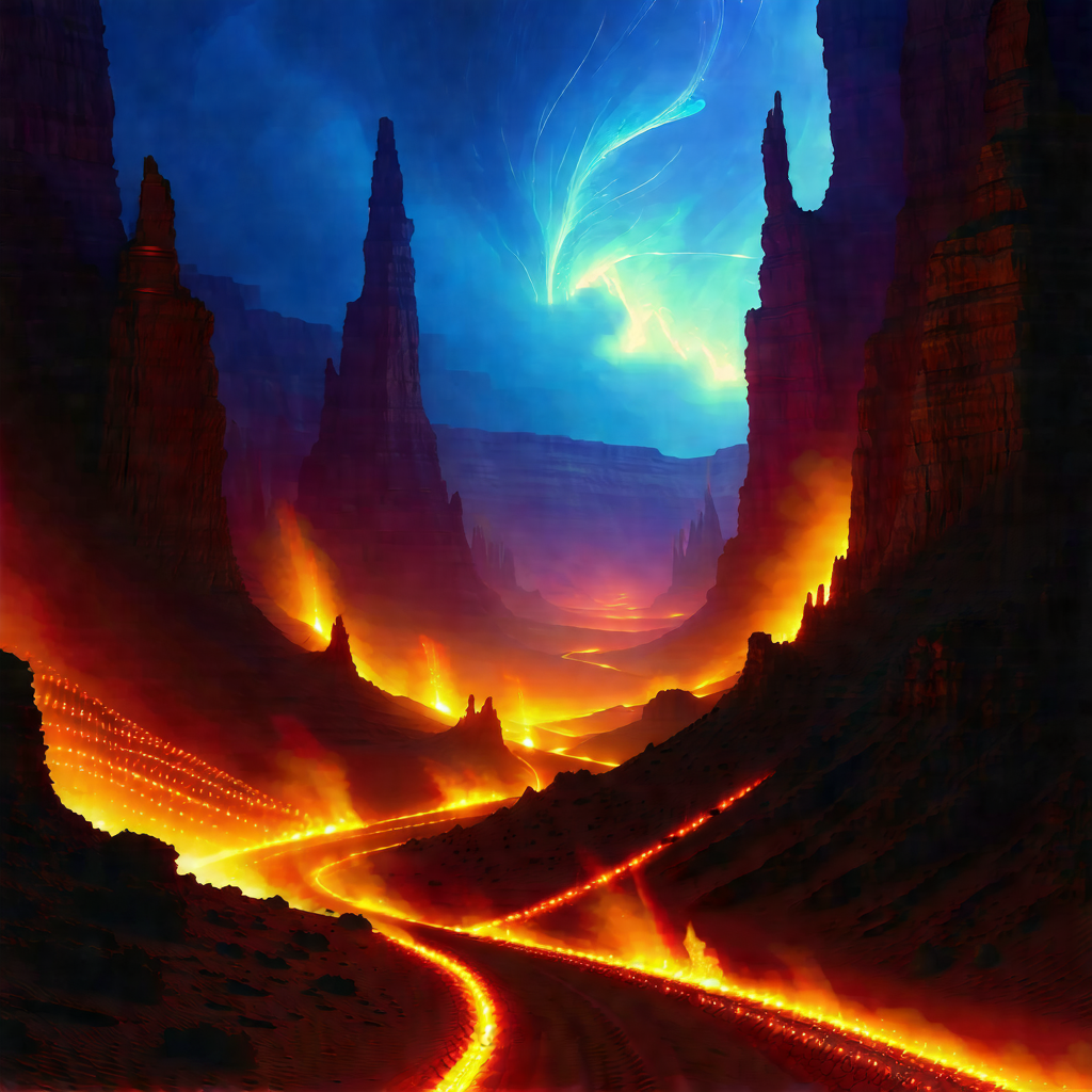 Inferno Pathway at Dusk view 2