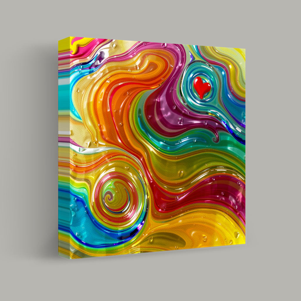 Swirling Rainbow Waves view 1